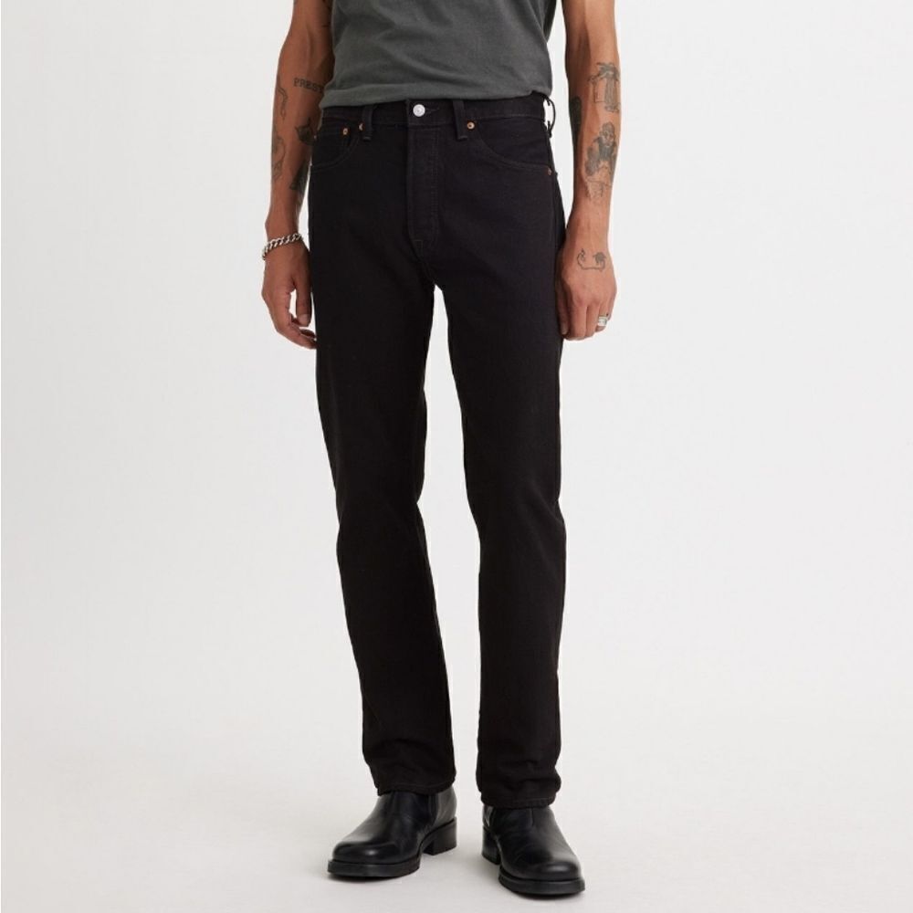 Levi's 501 Original Fit Straight Leg Men's Black Denim Jeans 34W x 34L